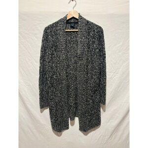 GAP Women's Charcoal Black Marled‎ Knit Long Cardigan Sweater XS